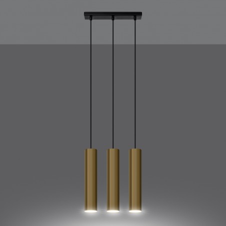 Lampa Wisząca LAGOS 3 złoty połysk SL.1201 Sollux