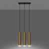 Lampa Wisząca LAGOS 3 złoty połysk SL.1201 Sollux