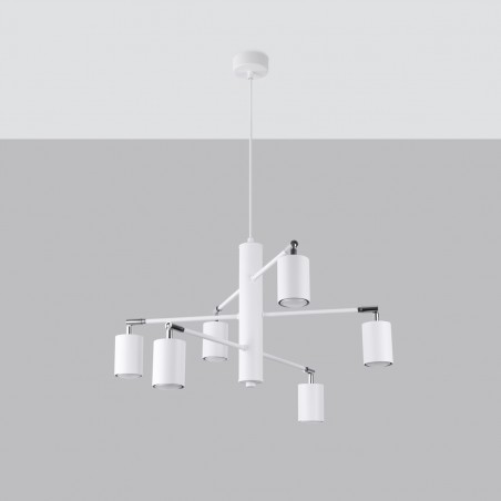 Żyrandol LEMMI 6 biały SL.1206 Sollux
