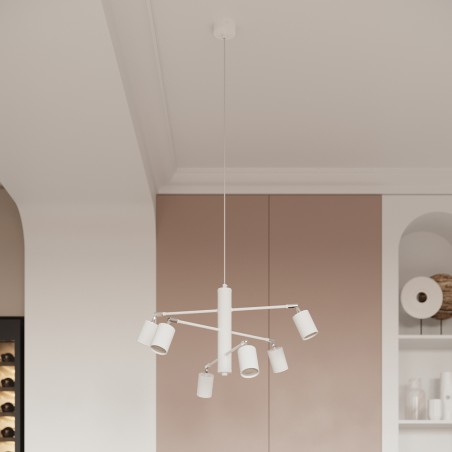 Żyrandol LEMMI 6 biały SL.1206 Sollux