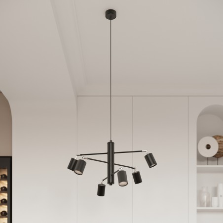 Żyrandol LEMMI 6 czarny SL.1207 Sollux