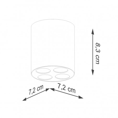 Plafon ZOE czarny LED SL.1210 Sollux