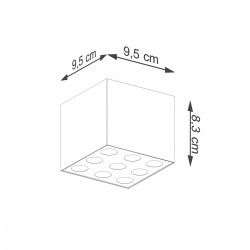 Plafon OZZY czarny LED SL.1211 Sollux