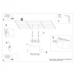 Plafon OZZY czarny LED SL.1211 Sollux