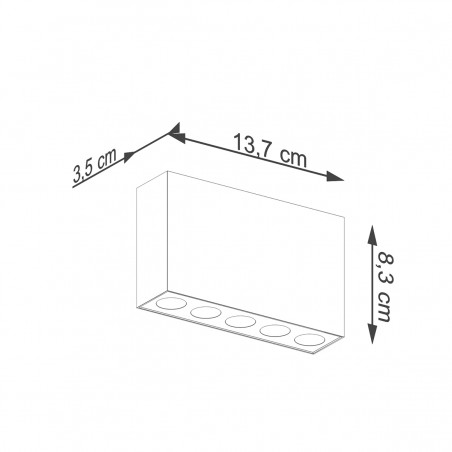 Plafon SOLE czarny LED SL.1212 Sollux