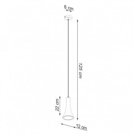 Lampa wisząca REA 1 beton SL.1223 Sollux