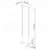 Lampa wisząca REA 2 beton SL.1224 Sollux