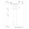 Lampa wisząca REA 2 beton SL.1224 Sollux