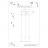 Lampa wisząca REA 3L beton SL.1225 Sollux
