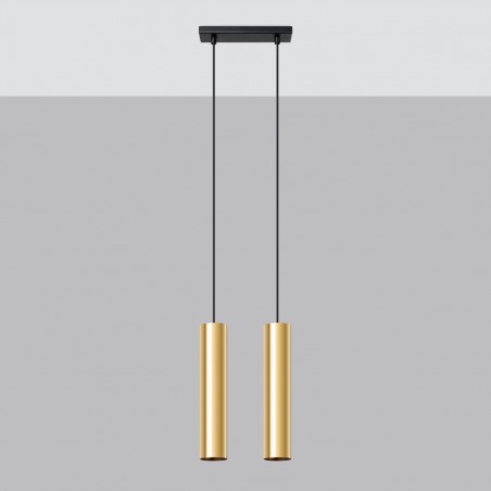 Lampa Wisząca LAGOS 2 złoty połysk SL.1241 Sollux