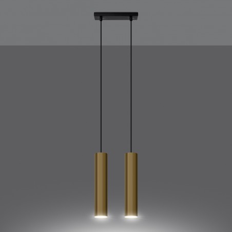 Lampa Wisząca LAGOS 2 złoty połysk SL.1241 Sollux