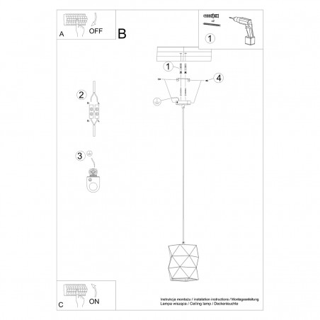 Lampa wisząca ceramiczna GOBI SL.1250 Sollux