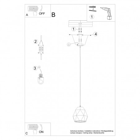 Lampa wisząca ceramiczna MINT SL.1251 Sollux