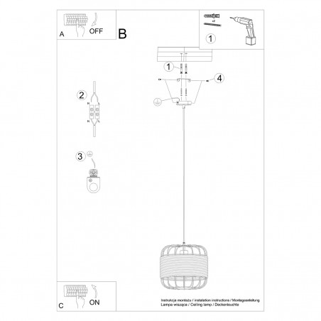Lampa wisząca FOST SL.1252 Sollux