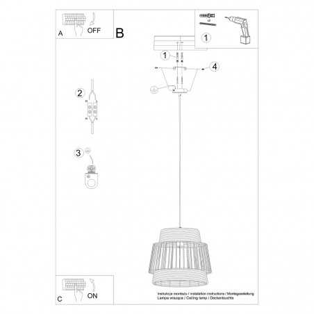 Lampa wisząca BRILO SL.1253 Sollux