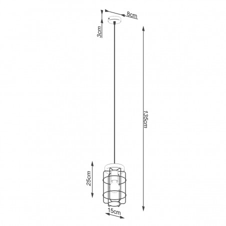 Lampa wisząca GOTTO 1 SL.1263 Sollux