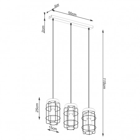 Lampa wisząca GOTTO 3L SL.1264 Sollux