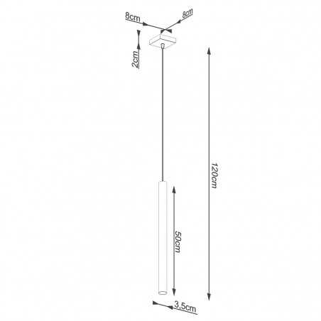 Lampa wisząca PASTELO 1 drewno SL.1266 Sollux