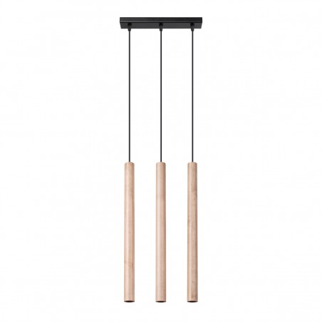 Lampa wisząca PASTELO 3L drewno SL.1267 Sollux