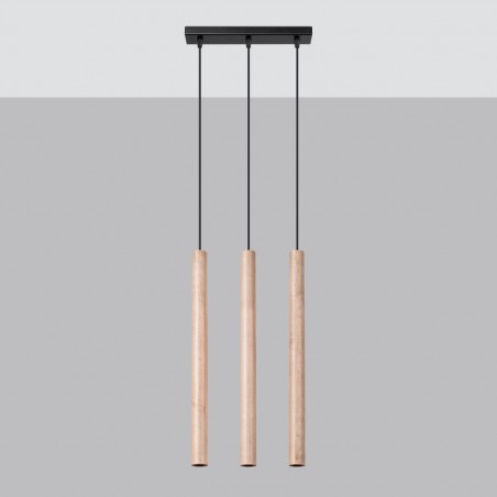 Lampa wisząca PASTELO 3L drewno SL.1267 Sollux