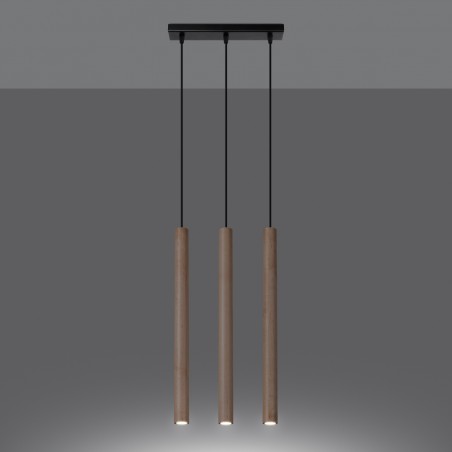 Lampa wisząca PASTELO 3L drewno SL.1267 Sollux