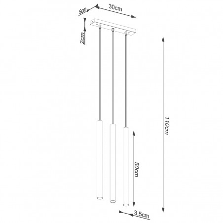 Lampa wisząca PASTELO 3L drewno SL.1267 Sollux