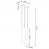 Lampa wisząca PASTELO 3L drewno SL.1267 Sollux