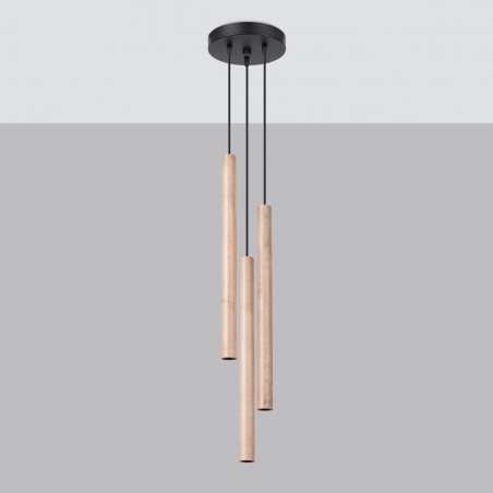 Lampa wisząca PASTELO 3P drewno SL.1268 Sollux