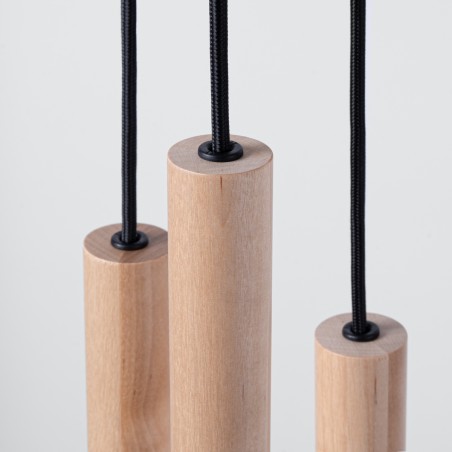 Lampa wisząca PASTELO 5P drewno SL.1270 Sollux
