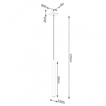 Lampa wisząca PASTELO 1 beton SL.1271 Sollux