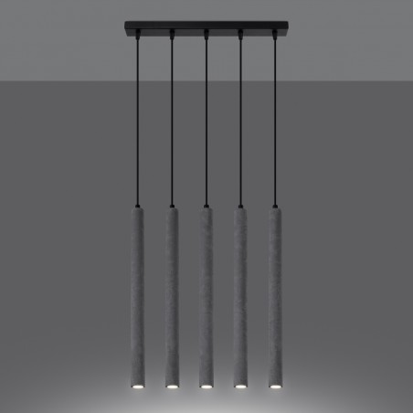 Lampa wisząca PASTELO 5L beton SL.1274 Sollux