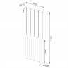 Lampa wisząca PASTELO 5L beton SL.1274 Sollux