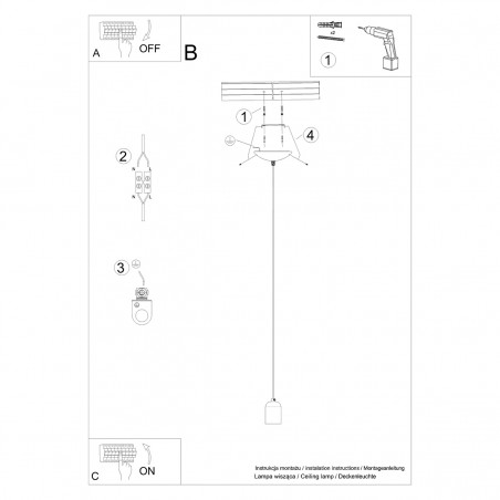 Lampa wisząca NESO 1 SL.1284 Sollux