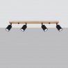 Plafon VERDO 4 czarny SL.1294 Sollux