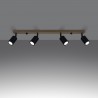 Plafon VERDO 4 czarny SL.1294 Sollux