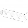 Plafon VERDO 4 czarny SL.1294 Sollux