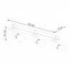 Plafon ZUCA 3 czarny SL.1297 Sollux