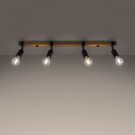 Plafon ZUCA 4 czarny SL.1298 Sollux
