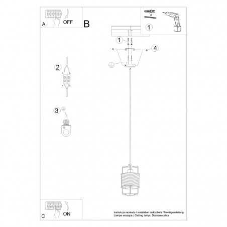 Lampa wisząca GIZUR 1 SL.1300 Sollux