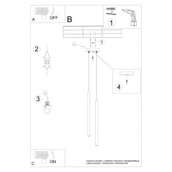 Lampa wisząca PASTELO 2 biała SL.1303 Sollux