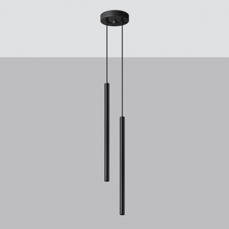 Lampa wisząca PASTELO 2 czarna SL.1304 Sollux