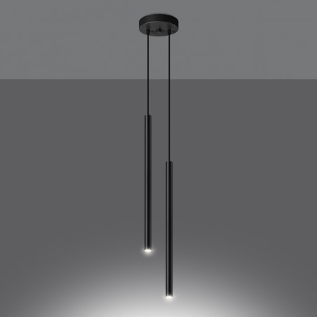 Lampa wisząca PASTELO 2 czarna SL.1304 Sollux