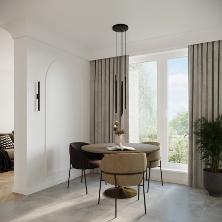 Lampa wisząca PASTELO 2 czarna SL.1304 Sollux