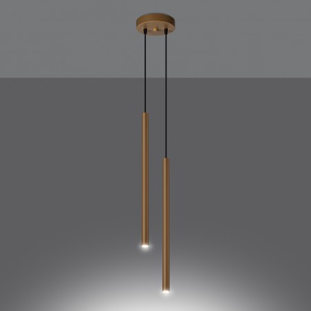 Lampa wisząca PASTELO 2 złota SL.1305 Sollux