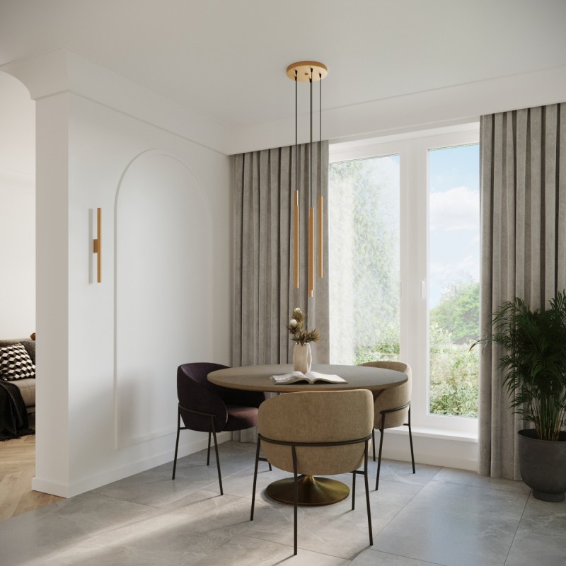 Lampa wisząca PASTELO 2 złota SL.1305 Sollux