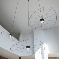 Lampa wisząca ESKOLA 140 czarna TH.012CZ Sollux