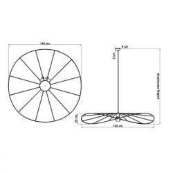 Lampa wisząca ESKOLA 140 czarna TH.012CZ Sollux