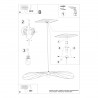 Lampa wisząca ESKOLA 140 czarna TH.012CZ Sollux