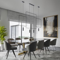 Lampa wisząca RANA 2 czarna TH.019CZ Sollux