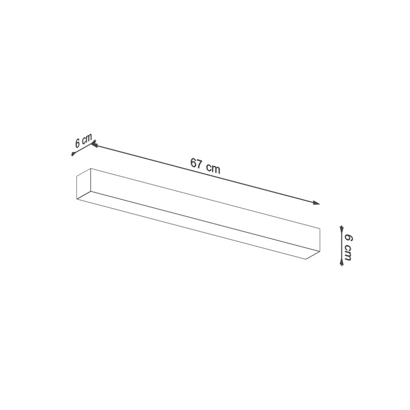Kinkiet PINNE 67 szary 4000K TH.040 Sollux